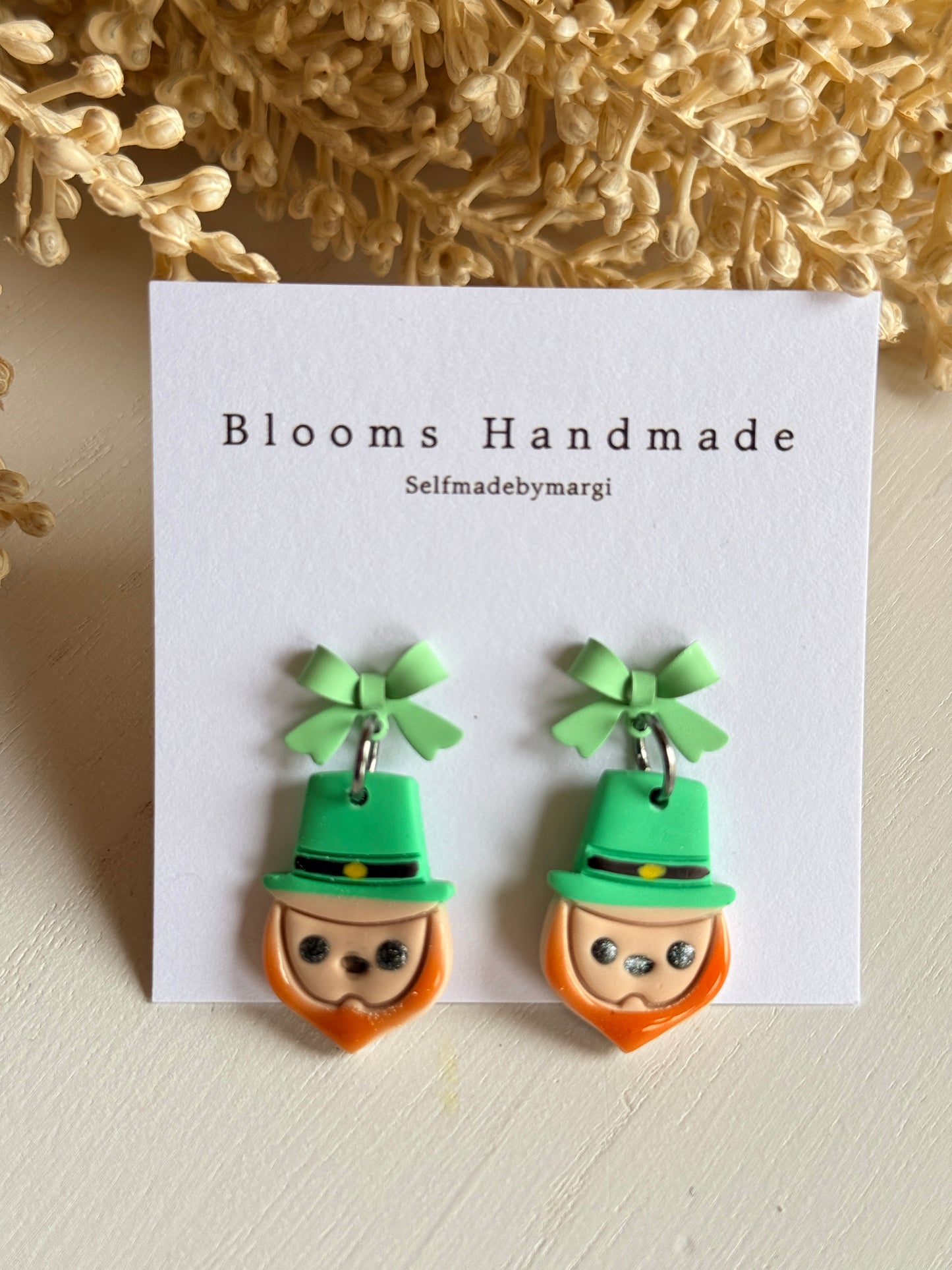 Lucky-Inspired Green Clay Earrings