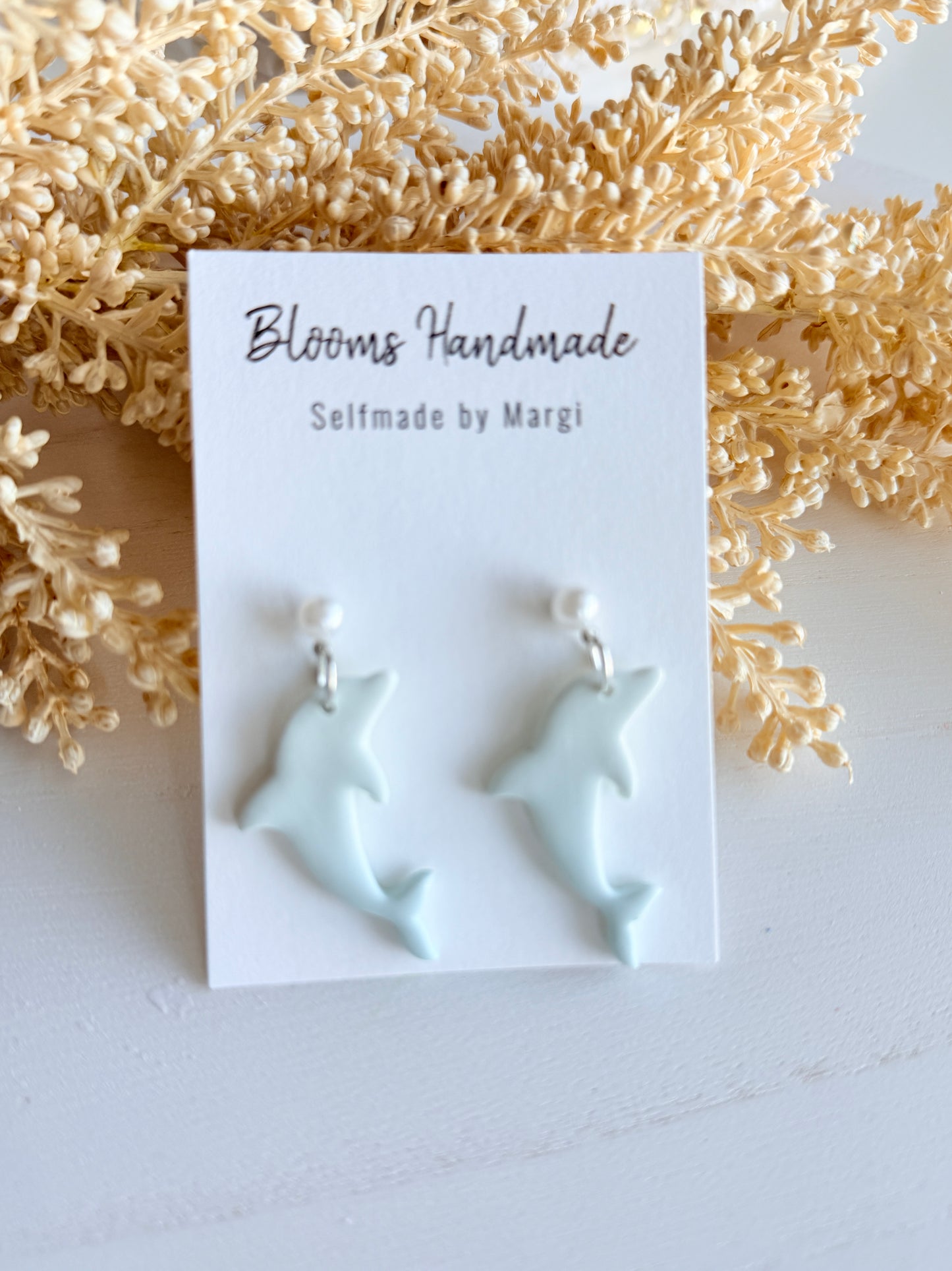 Coastal Polymer Clay Earrings with Sea Charms, Handmade Ocean Jewelry, Beach Theme Dangle