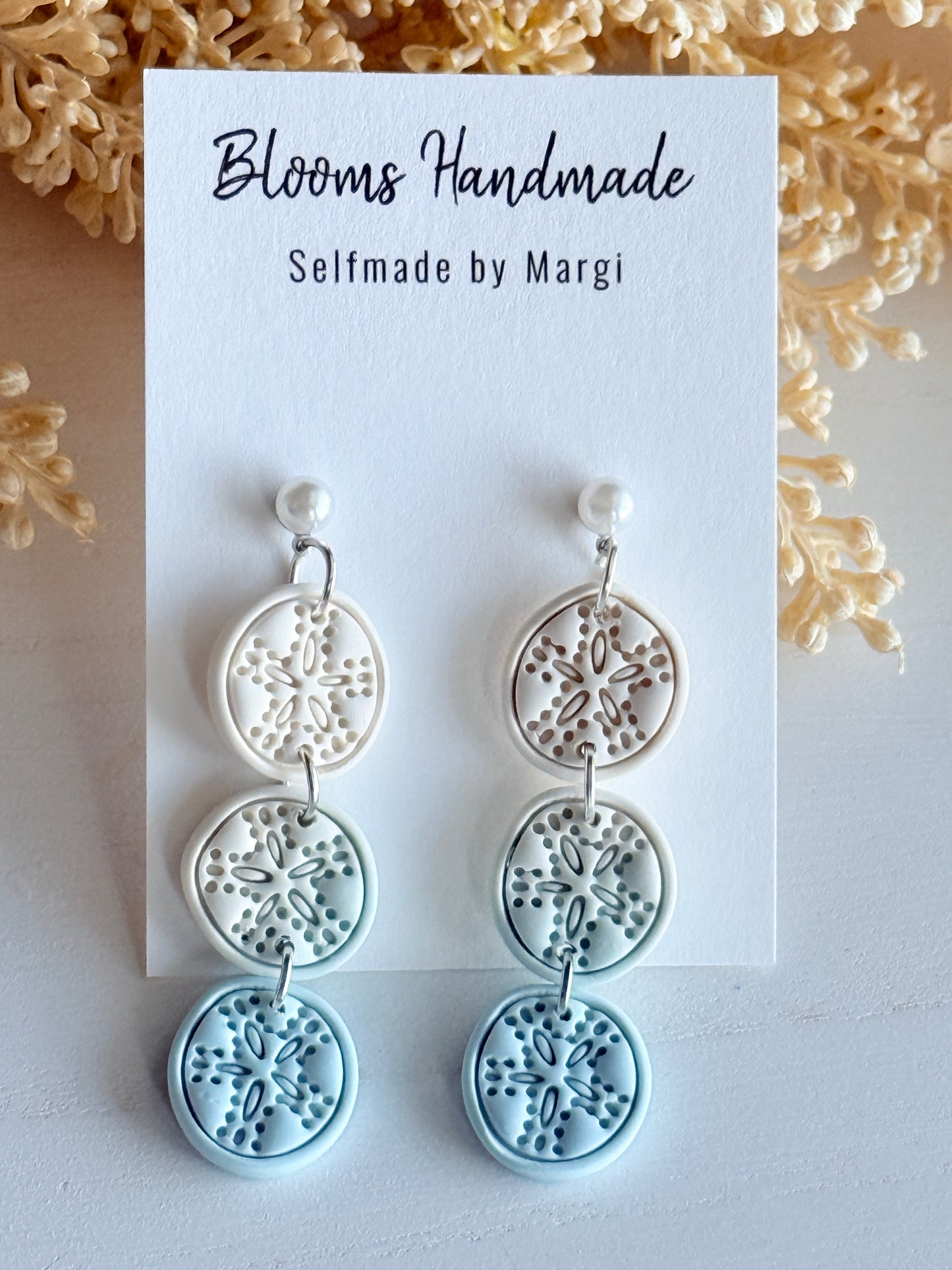 Coastal Polymer Clay Earrings with Sea Charms, Handmade Ocean Jewelry, Beach Theme Dangle
