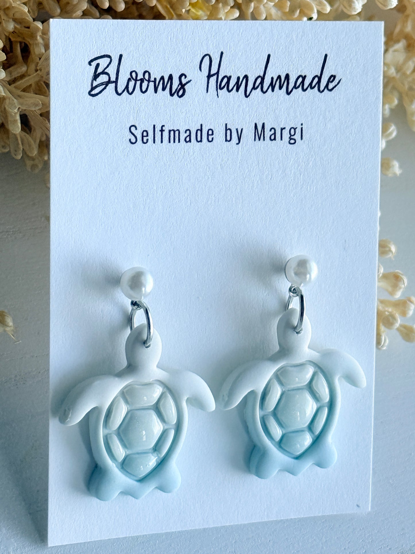 Coastal Polymer Clay Earrings with Sea Charms, Handmade Ocean Jewelry, Beach Theme Dangle