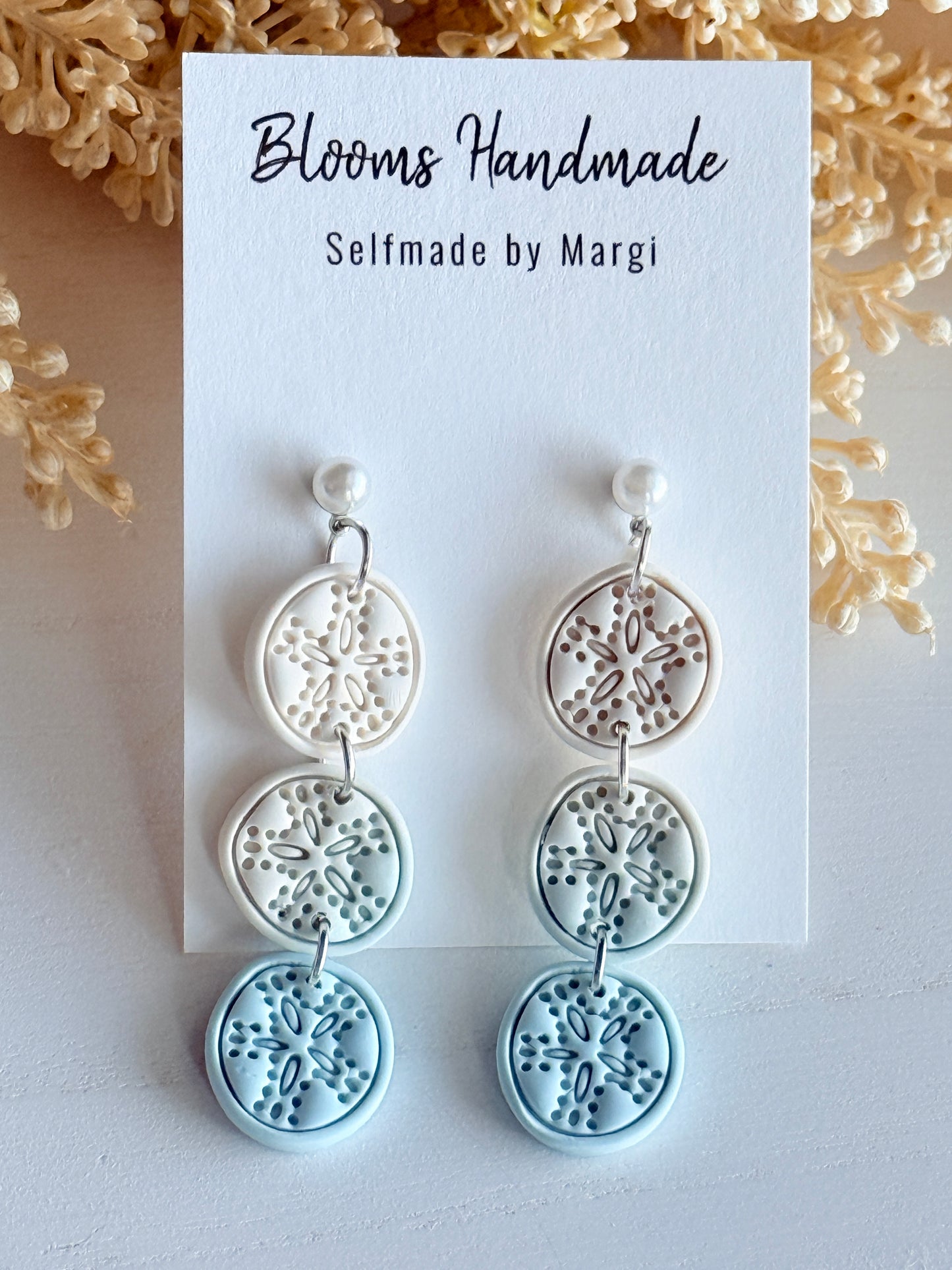 Coastal Polymer Clay Earrings with Sea Charms, Handmade Ocean Jewelry, Beach Theme Dangle