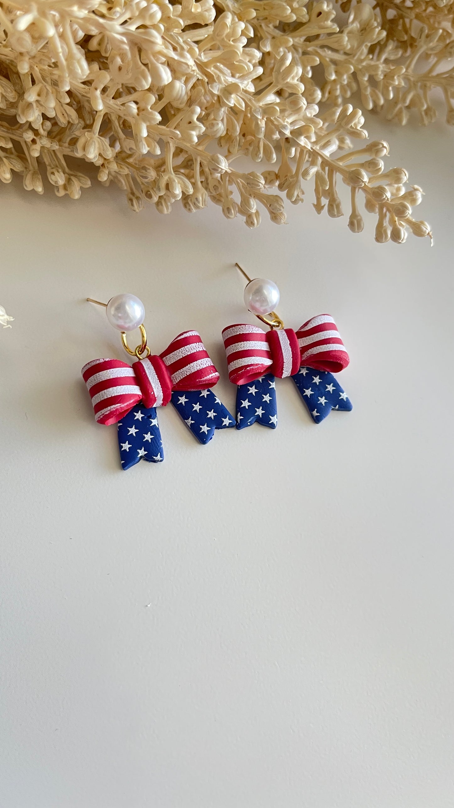 4th July bow Earrings