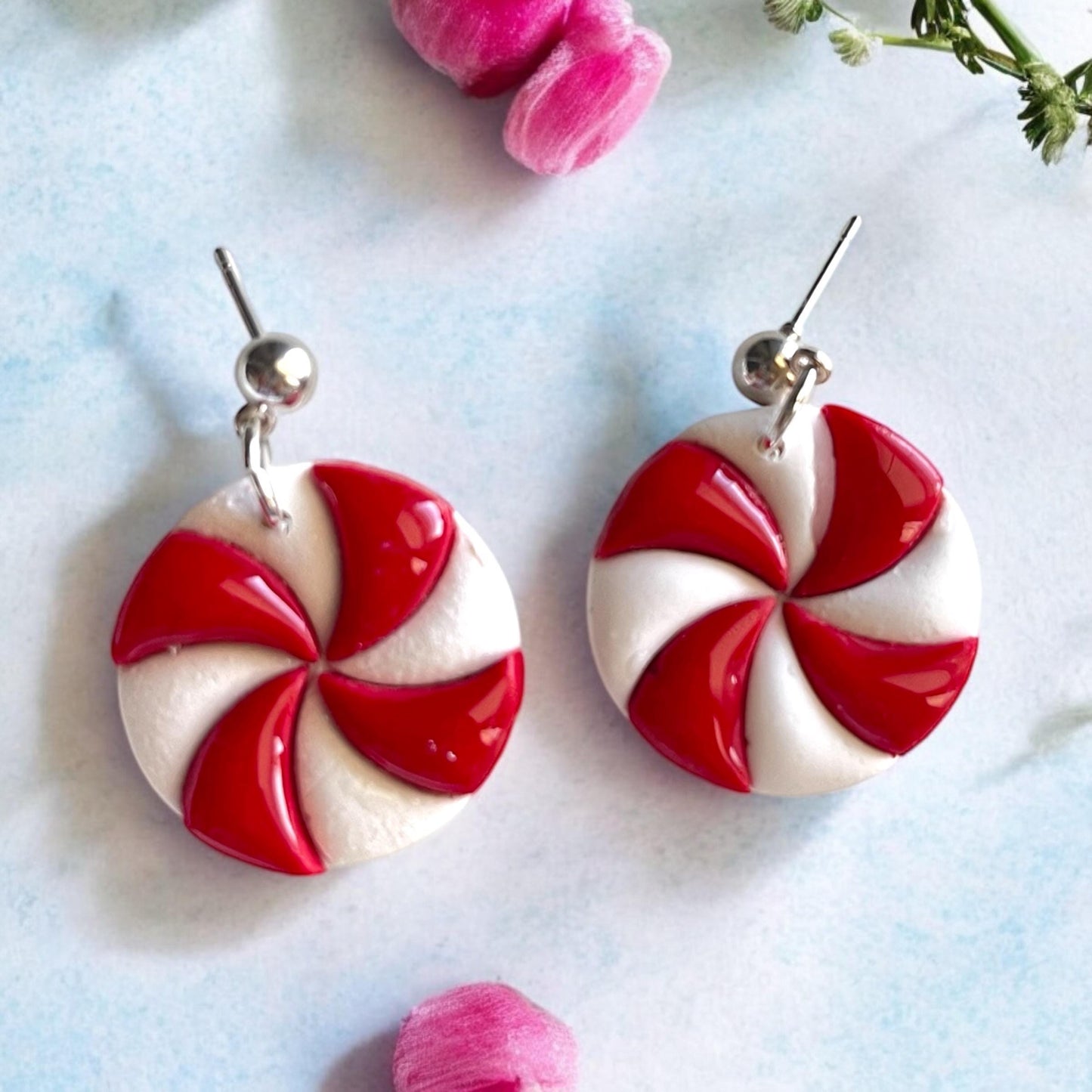 Christmas Peppermint Candy Earrings