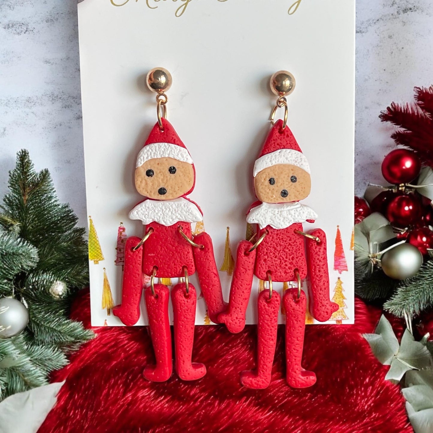 Red Elf Earrings