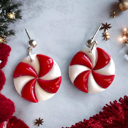 Christmas Peppermint Candy Earrings