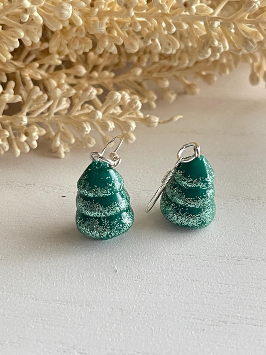 Christmas Tree Dangle Earrings